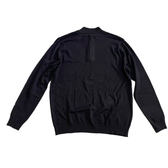 Club Room Mens Button Mock Neck Sweater Size L Deep Black - Picture 5 of 10